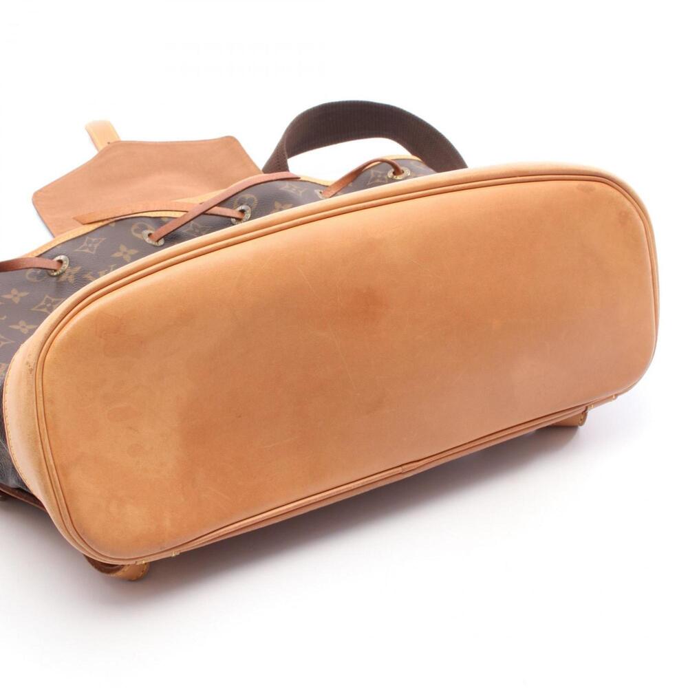 LOUIS VUITTON Authentic Brown Monogram Leather Backpack - Picture 7 of 12